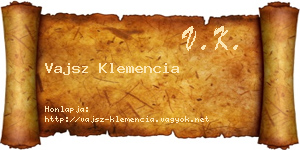 Vajsz Klemencia névjegykártya